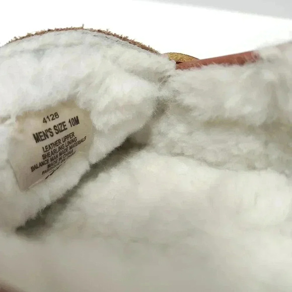 LB EVANS Mens Slipper Size 10 leather Shearling - Picture 7 of 7